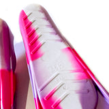 Swimz Short Blade Silicone Training Fins - Pink / White / Purple