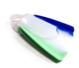 Swimz Turbine Silicone Pro Swim Fins - Blue/White/Lime