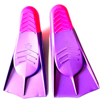 Swimz Short Blade Silicone Training Fins - Purple / Pink
