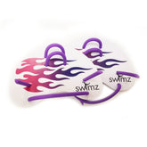 Swimz Swimming Finger Paddles, Pink and Purple Flame, One Size