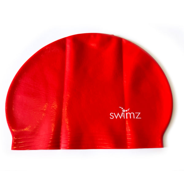 Swimz Latex Swimming Cap (Red)