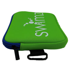 Swimz Large protective Neoprene Goggle storage Pouch (Lime/Royal/White)