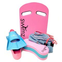 FULL Junior Swim Kit Bundle - Blue/Pink + Fins
