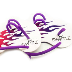 Swimz Swimming Finger Paddles, Pink and Purple Flame, One Size