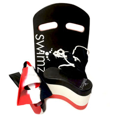 FULL Senior Swim Kit Bundle - Black/White/Red + Fins