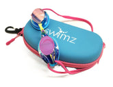 Swimz ATOM Goggles & Pro Storage Case Bundle – Blue/Pink