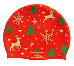 Christmas Themed Silicone Swim caps - Great Value Multi Buys