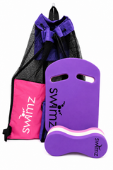 Swimz Junior Club Swimming Training Bundle (Elite) - Purple/White/Pink