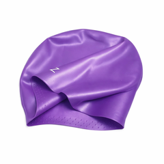 Swimz Long Hair Silicone swim cap - 100% soft Silicone (Purple)