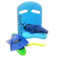 FULL Senior Swim Kit Bundle - Blue/White/Lime + Fins