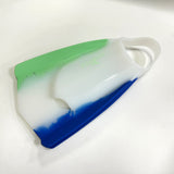 Swimz Turbine Silicone Pro Swim Fins - Blue/White/Lime