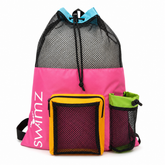 Swimz Elite Club Mesh Backpack - Multi Brights, Large Swimming mesh Bag