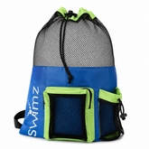 Swimz Elite Club Mesh Backpack - Blue/White/Lime