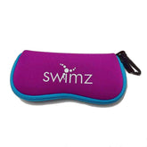 Swimz Soft Neoprene Goggle Pouch - Purple / Blue / White