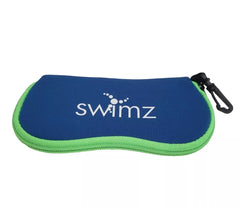 Swimz Soft Neoprene Goggle Pouch - Royal / Lime / White