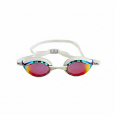 Swimz Vortex Mirrored Swimming Goggles - White / Smoke / Red - Front view