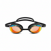 Swimz Vortex Mirrored Swimming Goggles - Black / Smoke / Red - Front view