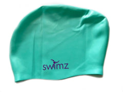 Swimz Long Hair Silicone swim cap - 100% soft Silicone (Mint)