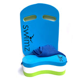 Swimz Basic Junior Swim Kit Bundle - Blue White Lime