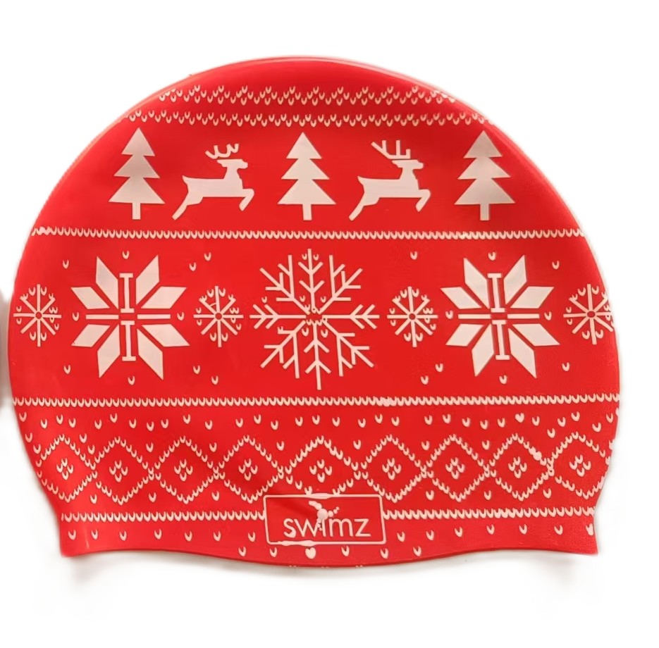 Christmas Themed Silicone Swim caps - Great Value Multi Buys