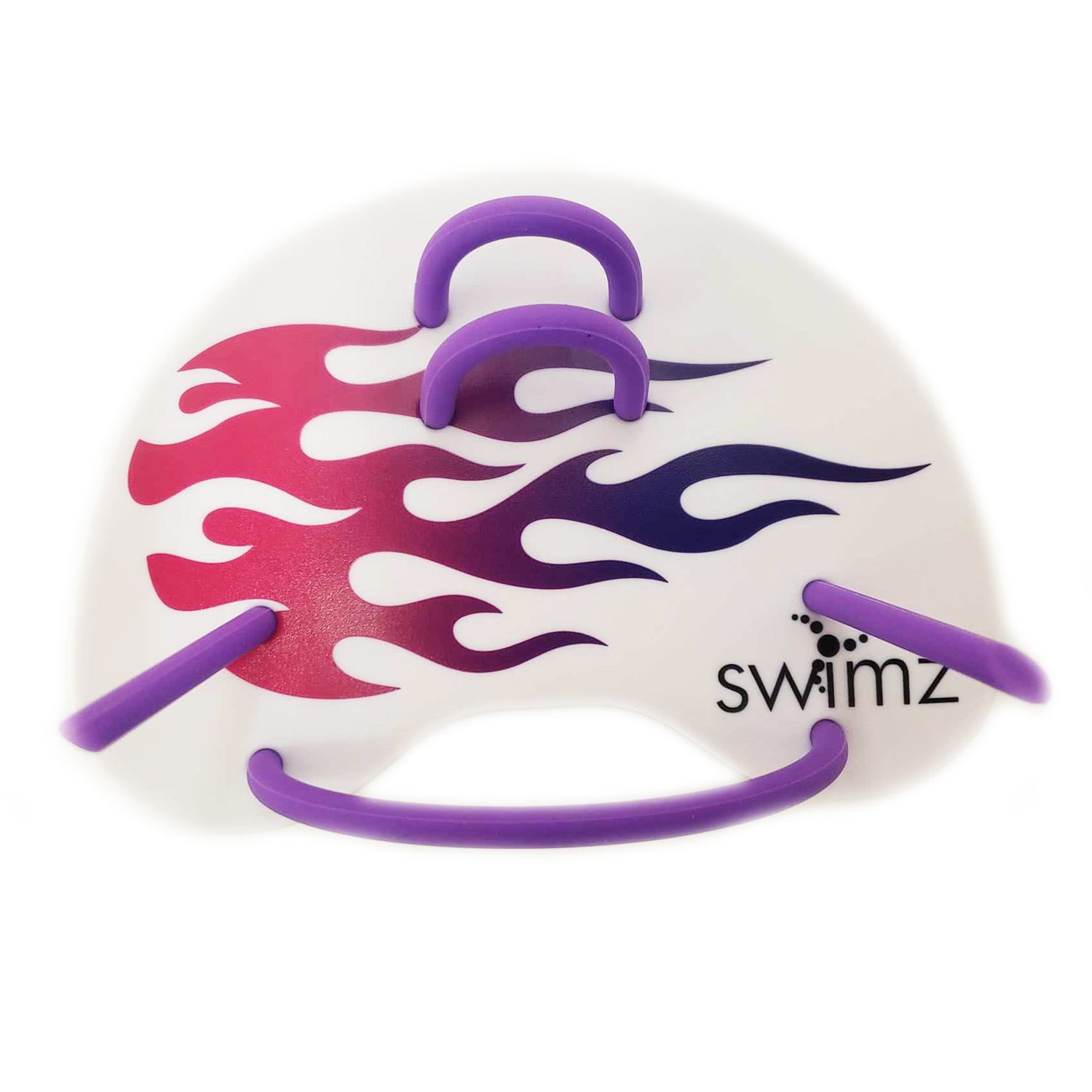 Swimz Swimming Finger Paddles, Pink and Purple Flame, One Size