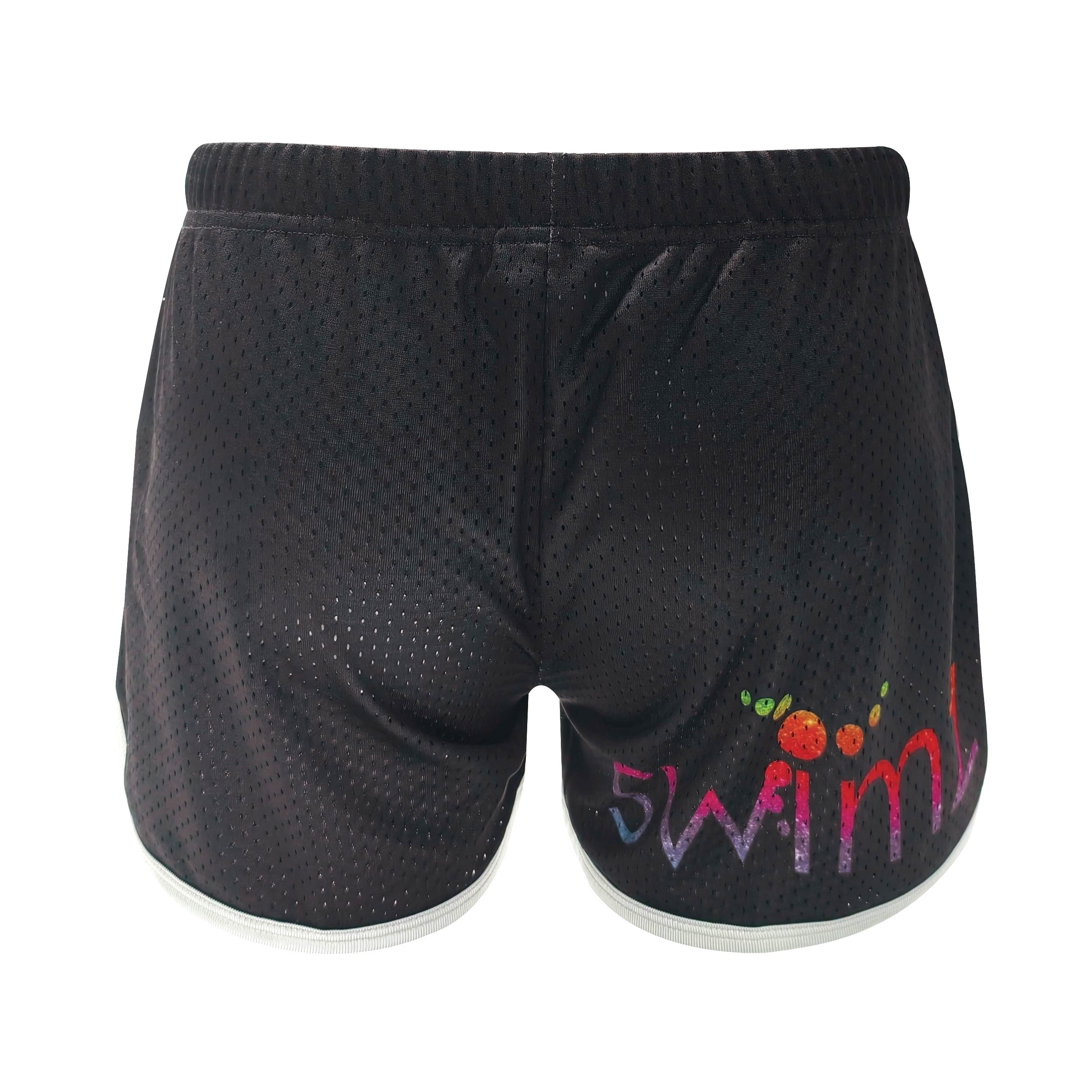 Swimz Core Unisex Drag Shorts - Black / Silver / Multi