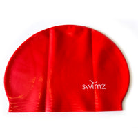 Swimz Latex Swimming Cap (Red)