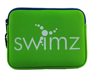 Swimz Multi‑Use Neoprene Protective Pouch – Large Goggle Case, Travel Organiser & Sports Accessory Bag(Lime/Royal/White)