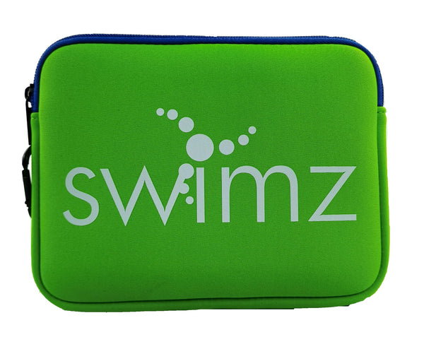 Swimz Large protective Neoprene Goggle storage Pouch (Lime/Royal/White)