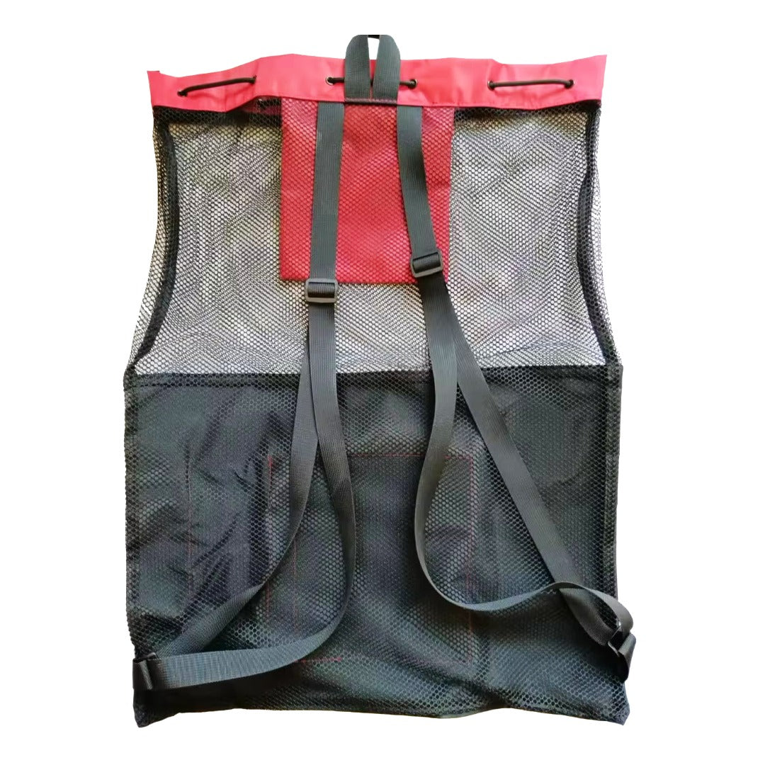Swimz Elite Club Mesh Backpack - Black/Red/White, Large Swimming mesh Bag