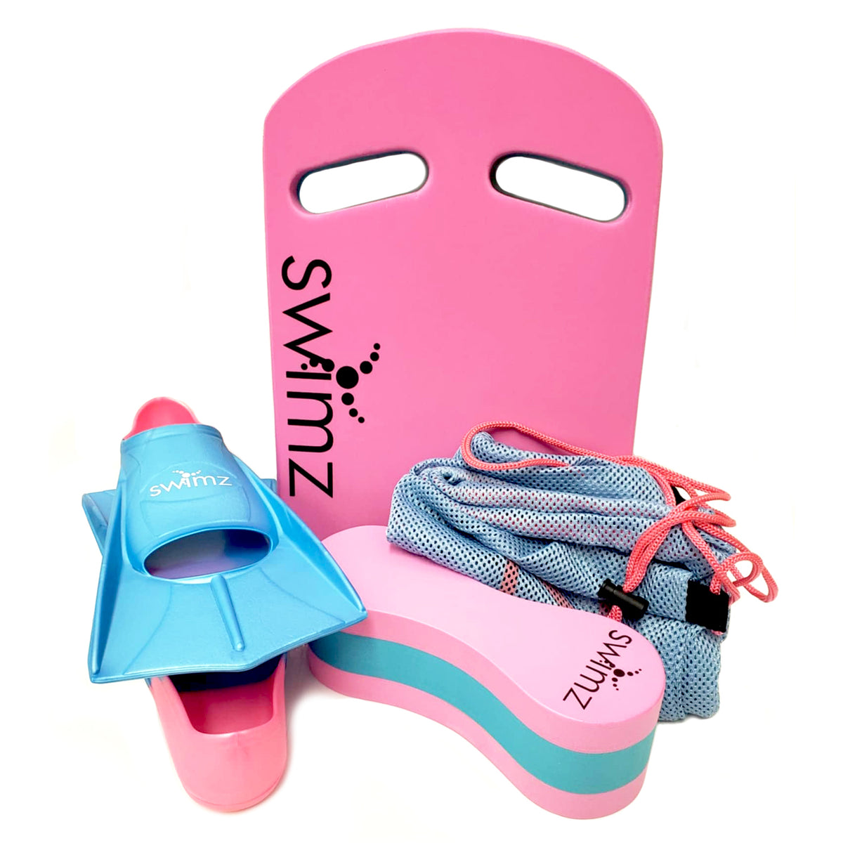 FULL Junior Swim Kit Bundle - Blue/Pink + Fins