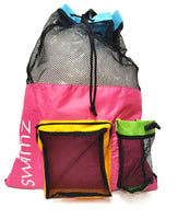 Swimz Elite Club Mesh Backpack - Multi Brights, Large Swimming mesh Bag