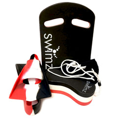 FULL Junior Swim Kit Bundle - Black/White/Red + Fins