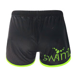 Swimz Core Unisex Drag Shorts - Black / Acid Lime