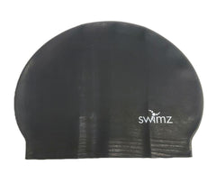 Swimz Latex Swimming Cap (Black)