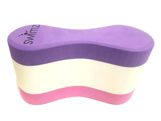 Swimz Senior Club Swimming Pull Buoy - Purple/White/Pink