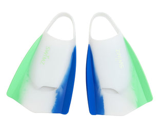 Swimz Turbine Pro Silicone Swimming Training Fins - Blue/White/Lime