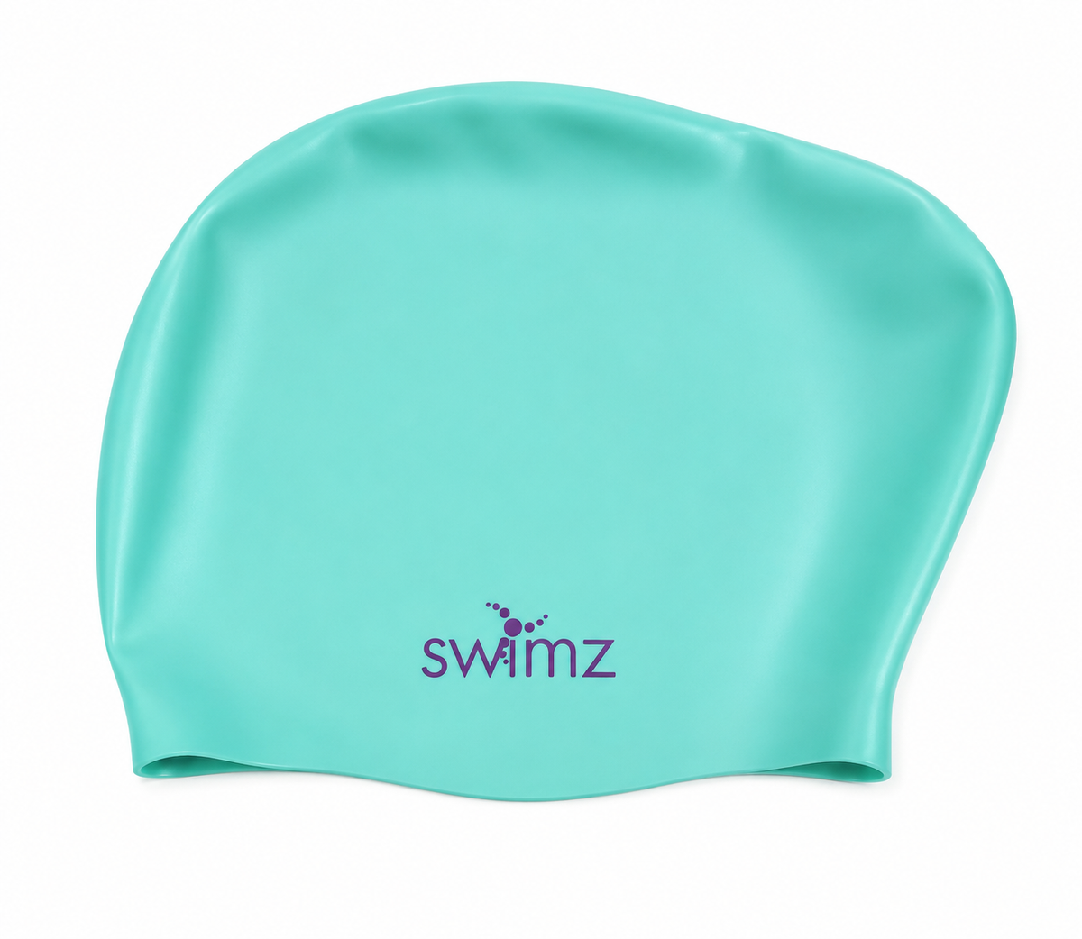 Swimz Long Hair Silicone swim cap - 100% soft Silicone (Mint)