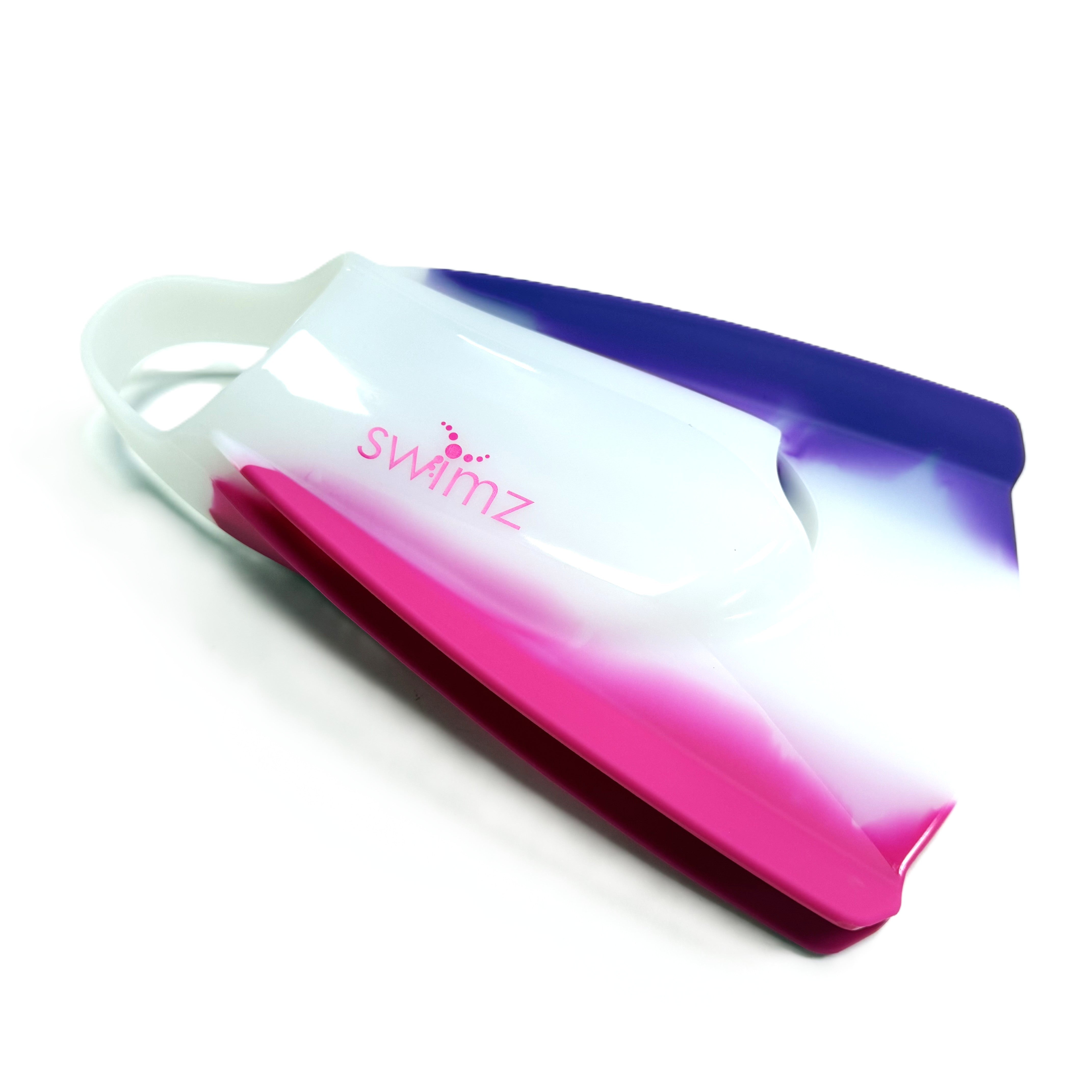 Swimz Turbine Silicone Pro Swim Fins - Purple/White/Pink