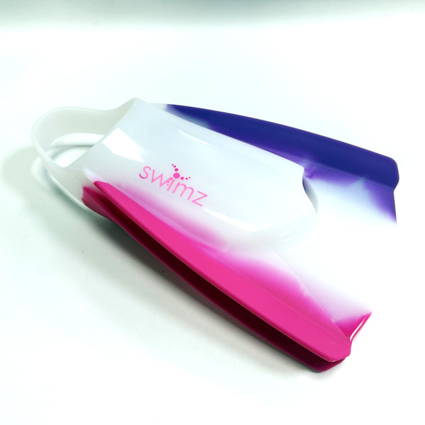 Swimz Turbine Silicone Pro Swim Fins - Purple/White/Pink