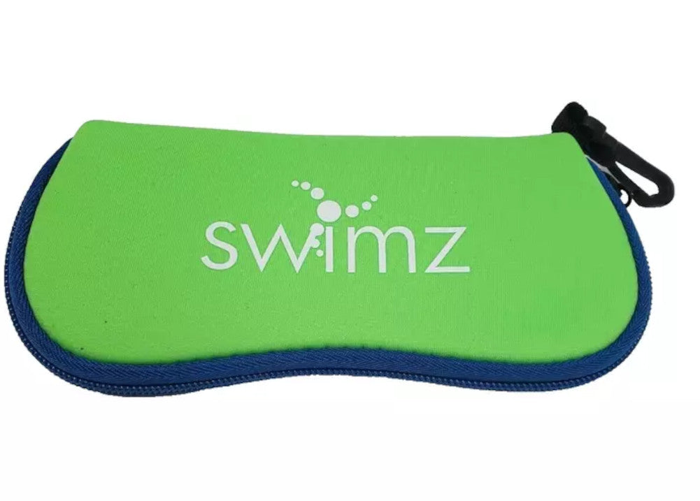 Swimz Soft Neoprene Goggle Pouch - Lime / Royal / White