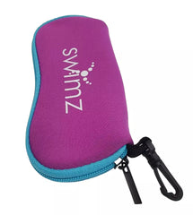 Swimz Soft Neoprene Goggle Pouch - Purple / Blue / White