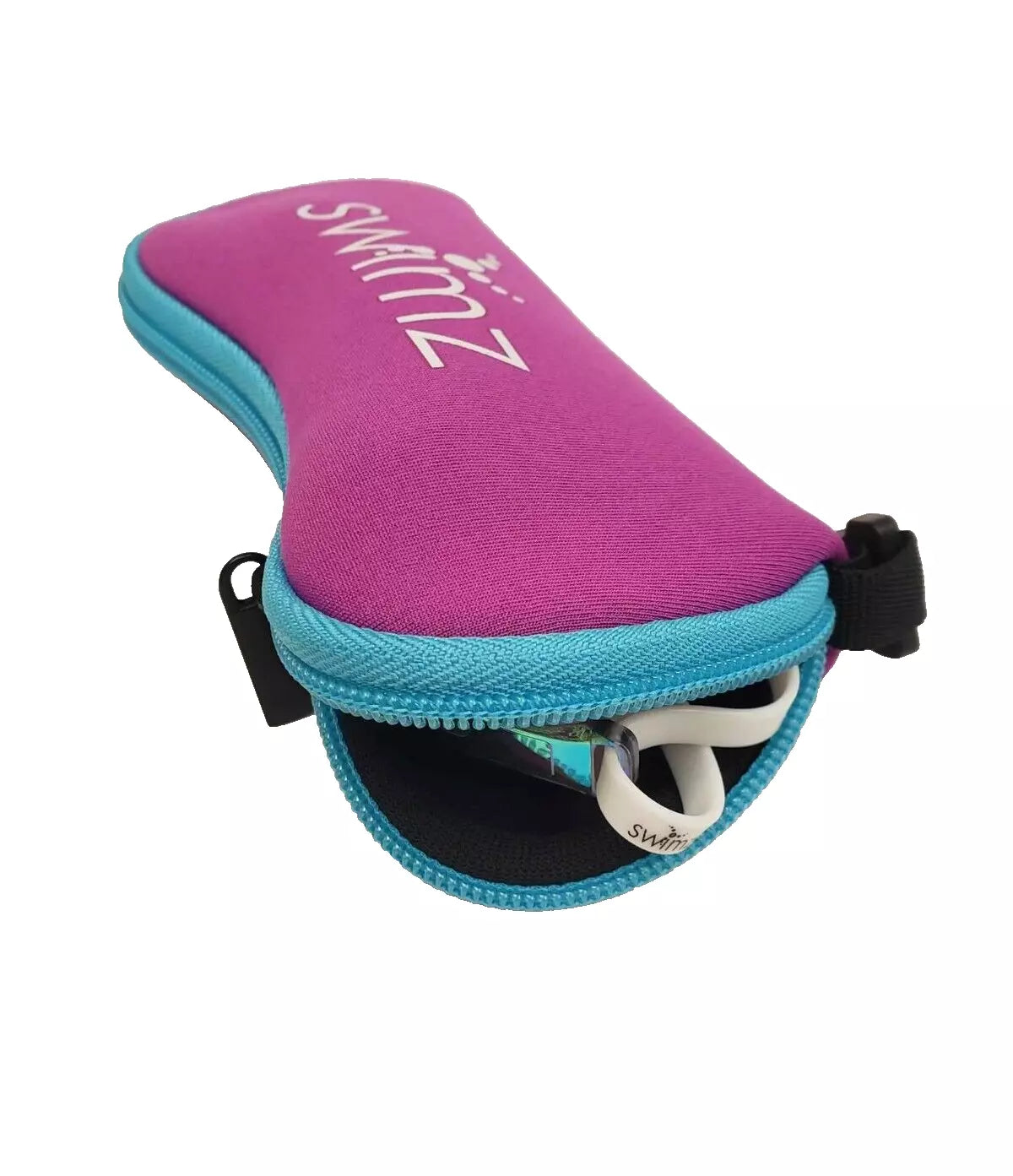 Swimz Soft Neoprene Goggle Pouch - Purple / Blue / White