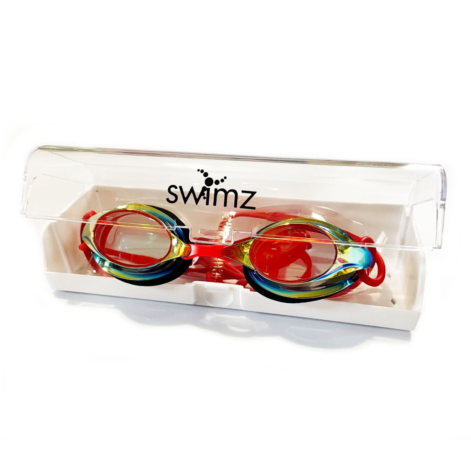 Swimz ATOM Goggles & Pro Storage Case Bundle – Red