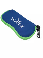 Swimz Soft Neoprene Goggle Pouch - Royal / Lime / White