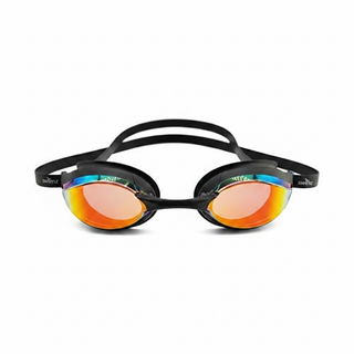 Swimz Vortex Mirrored Swimming Goggles - Black / Smoke / Red - Front view