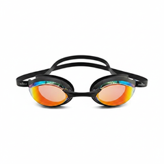 Swimz Vortex Mirrored Swimming Goggles - Black / Smoke / Red - Front view