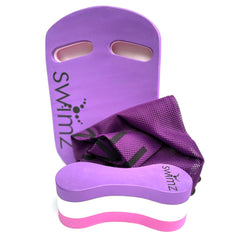 Swimz Basic Junior Swim Kit Bundle - Purple White Pink