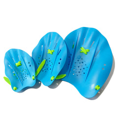 Swimz Excel Technical Hand Paddles - Blue / Lime