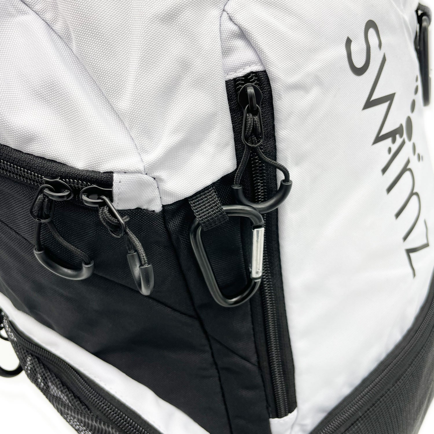 Swimz Freestyle Backpack V2.0 45L Sports / Swim Backpack - Large 45L Capacity Swim Bag (Black / White)